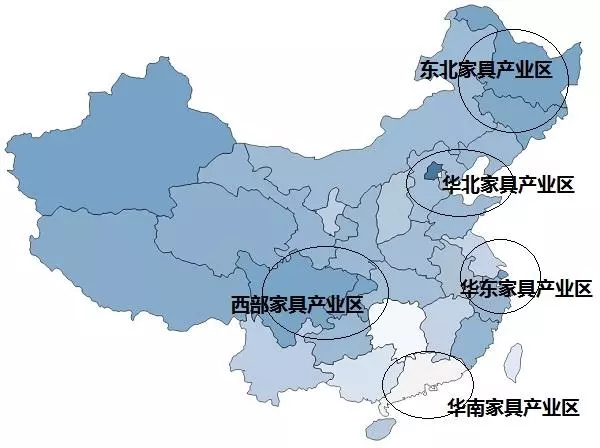 中国5大家具产业区分布和优势！